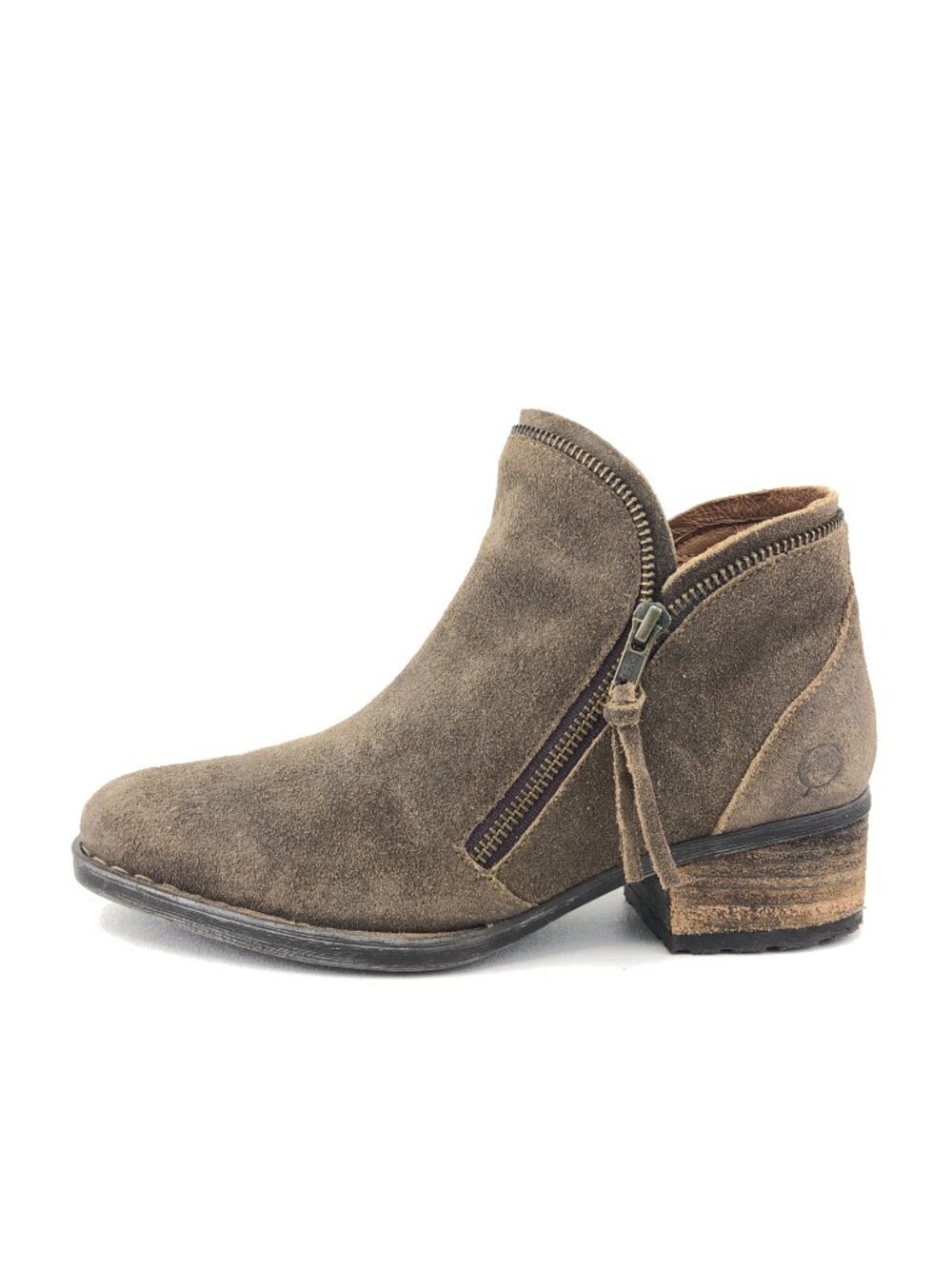 Born Montoro Brown Distressed Suede Ankle Boots 9.5
